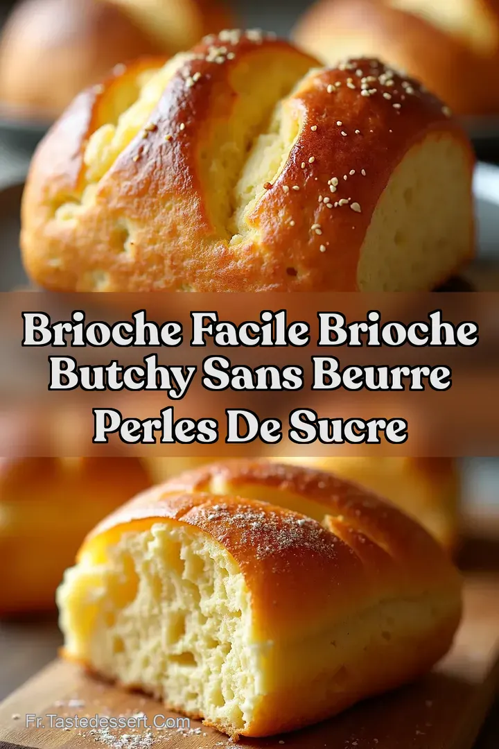 Brioche Facile Brioche Butchy sans beurre Perles de Sucre