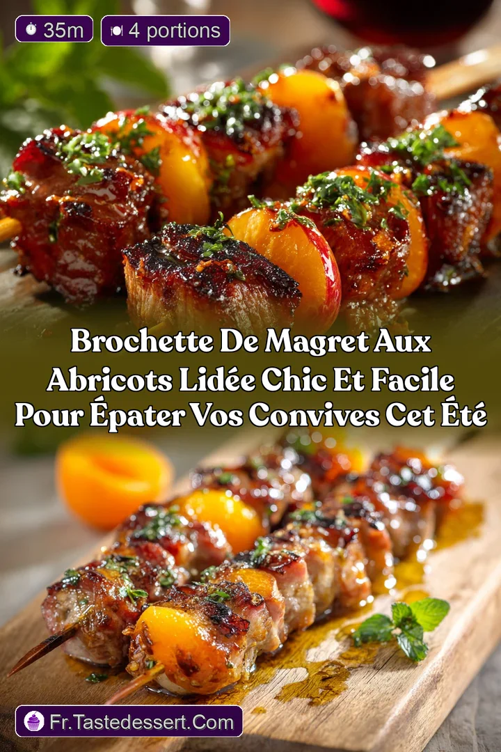 Brochette de magret aux abricots Lid&eacute;e chic et facile pour &eacute;pater vos convives cet &eacute;t&eacute;