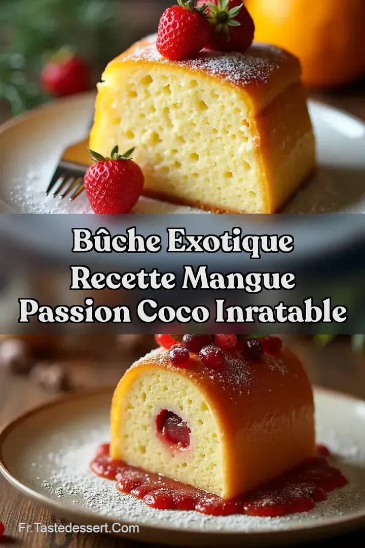 B&ucirc;che Exotique Recette Mangue Passion Coco Inratable