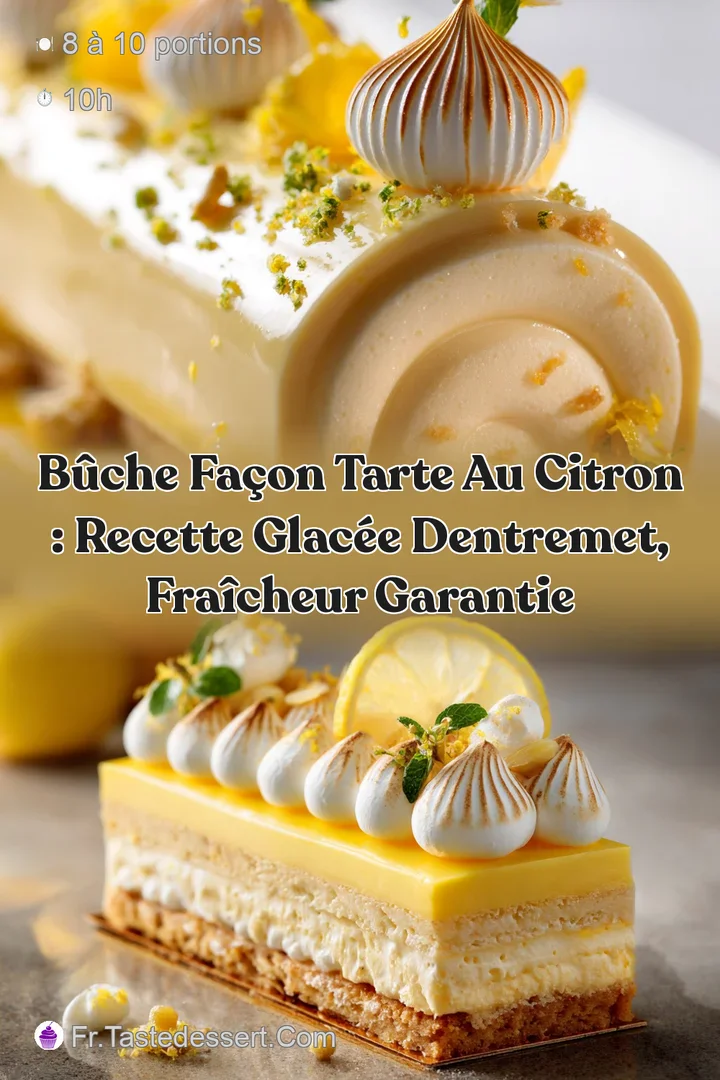 B&ucirc;che fa&ccedil;on tarte au citron : Recette glac&eacute;e dentremet fra&icirc;cheur garantie