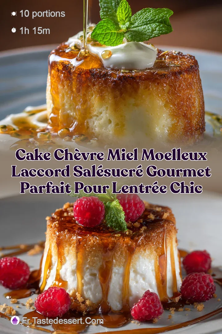 Cake ch&egrave;vre miel moelleux Laccord sal&eacute;sucr&eacute; gourmet parfait pour lentr&eacute;e chic