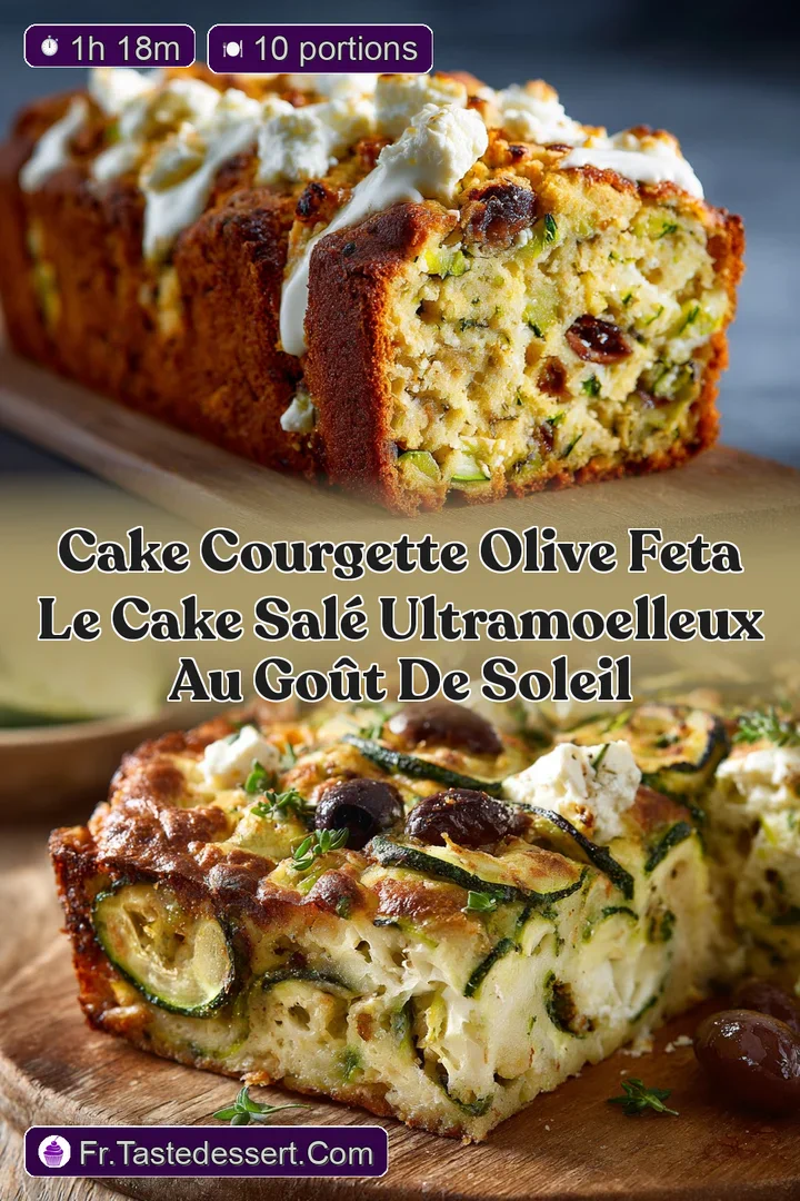 Cake courgette olive feta Le cake sal&eacute; ultramoelleux au go&ucirc;t de soleil