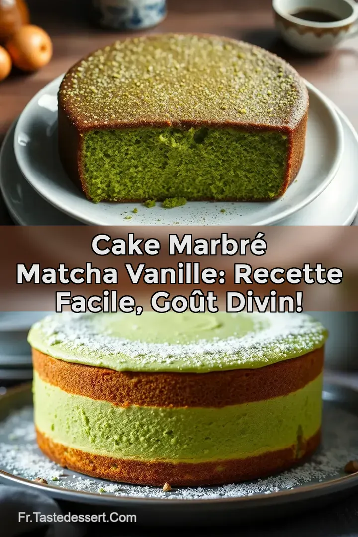 Cake Marbr&eacute; Matcha Vanille: Recette facile go&ucirc;t divin!