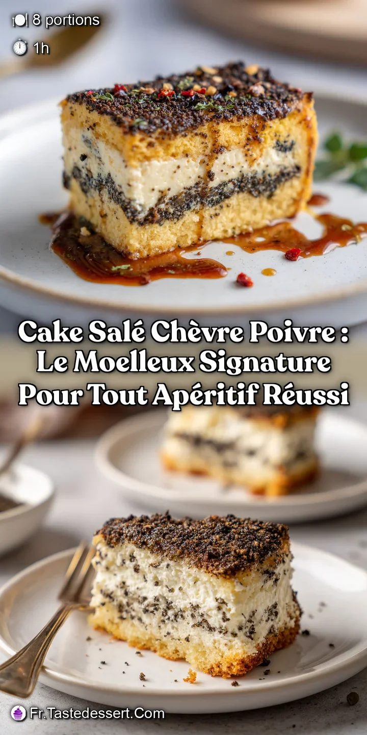 Cake sal&eacute; ch&egrave;vre poivre : Le moelleux signature pour tout ap&eacute;ritif r&eacute;ussi