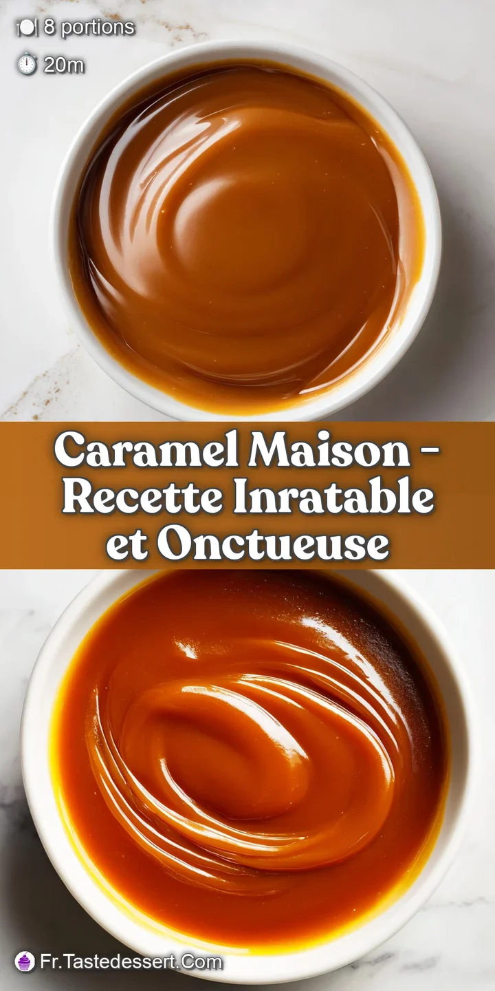 Close-up of smooth, amber caramel cascading over a luscious, pale dessert, invitingly soft.