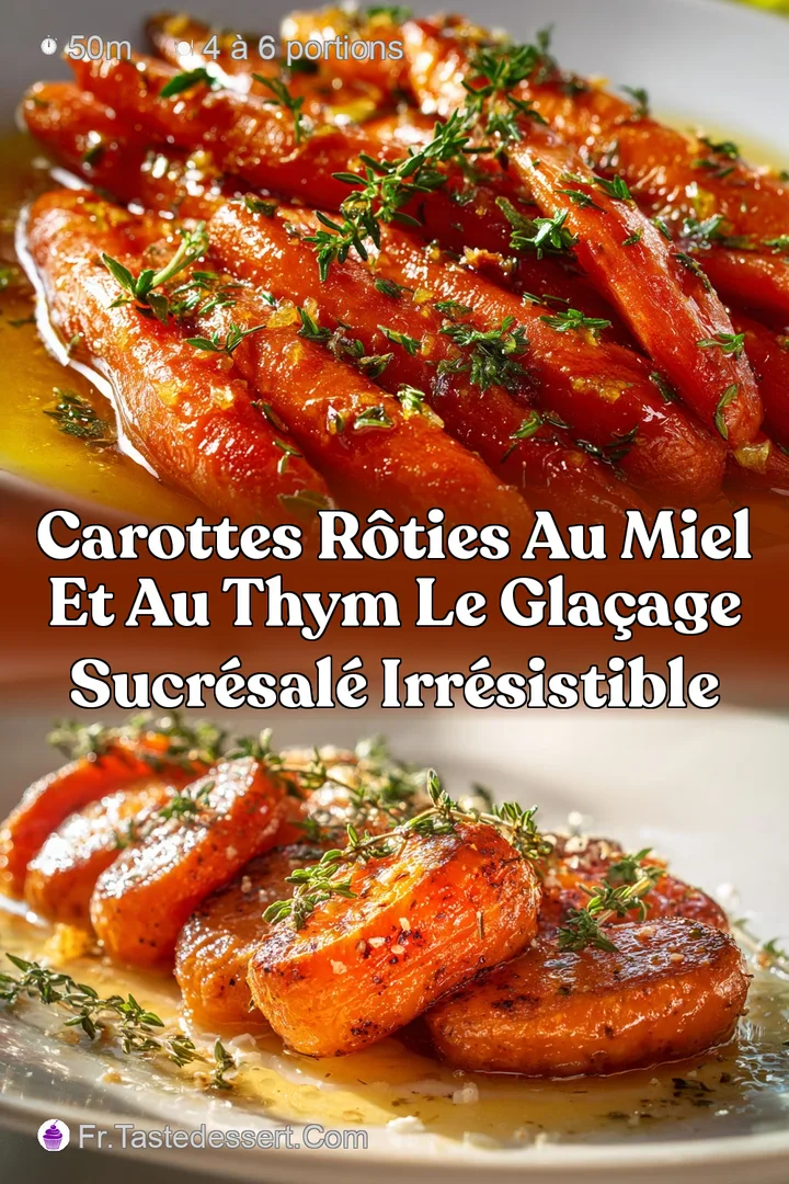 Carottes r&ocirc;ties au miel et au thym Le gla&ccedil;age sucr&eacute;sal&eacute; irr&eacute;sistible