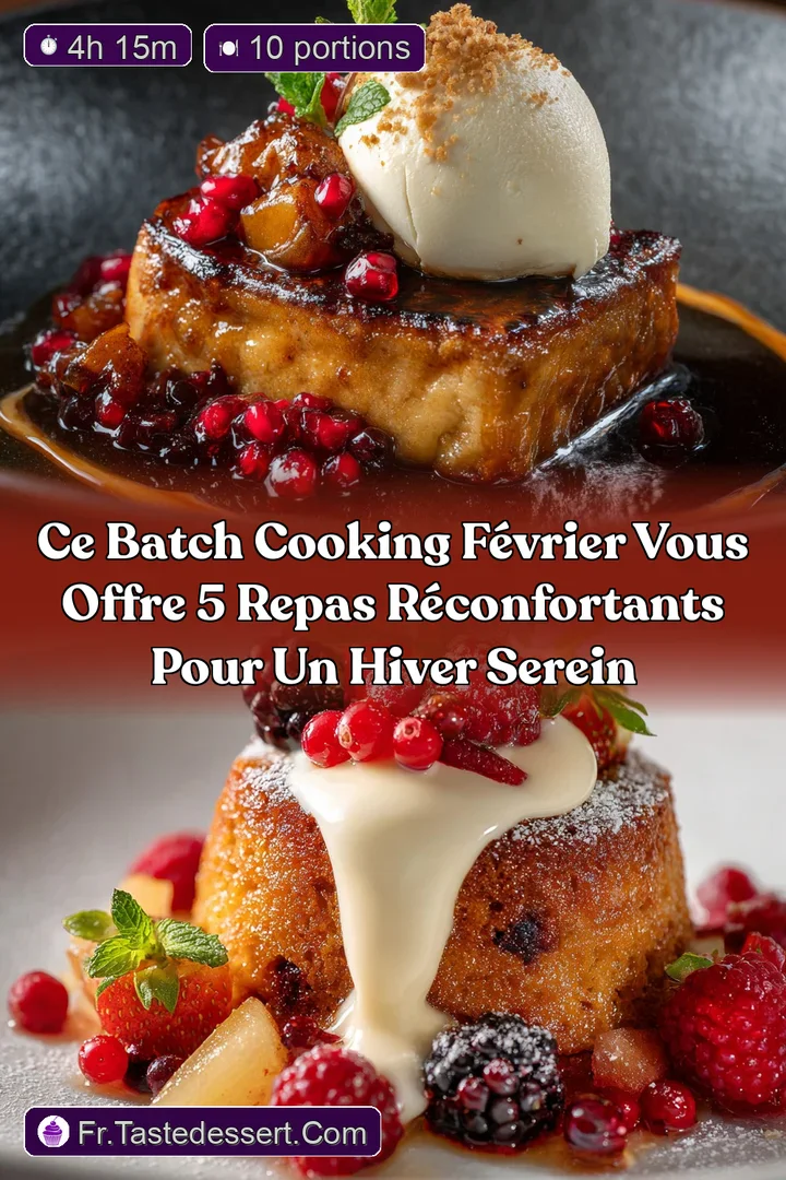 Ce Batch Cooking F&eacute;vrier vous offre 5 repas r&eacute;confortants pour un hiver serein