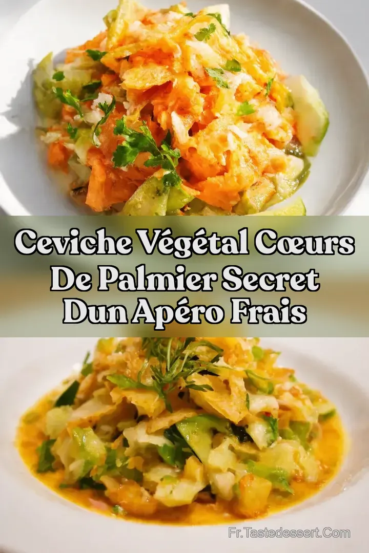 Ceviche V&eacute;g&eacute;tal C&oelig;urs de Palmier Secret dun Ap&eacute;ro Frais