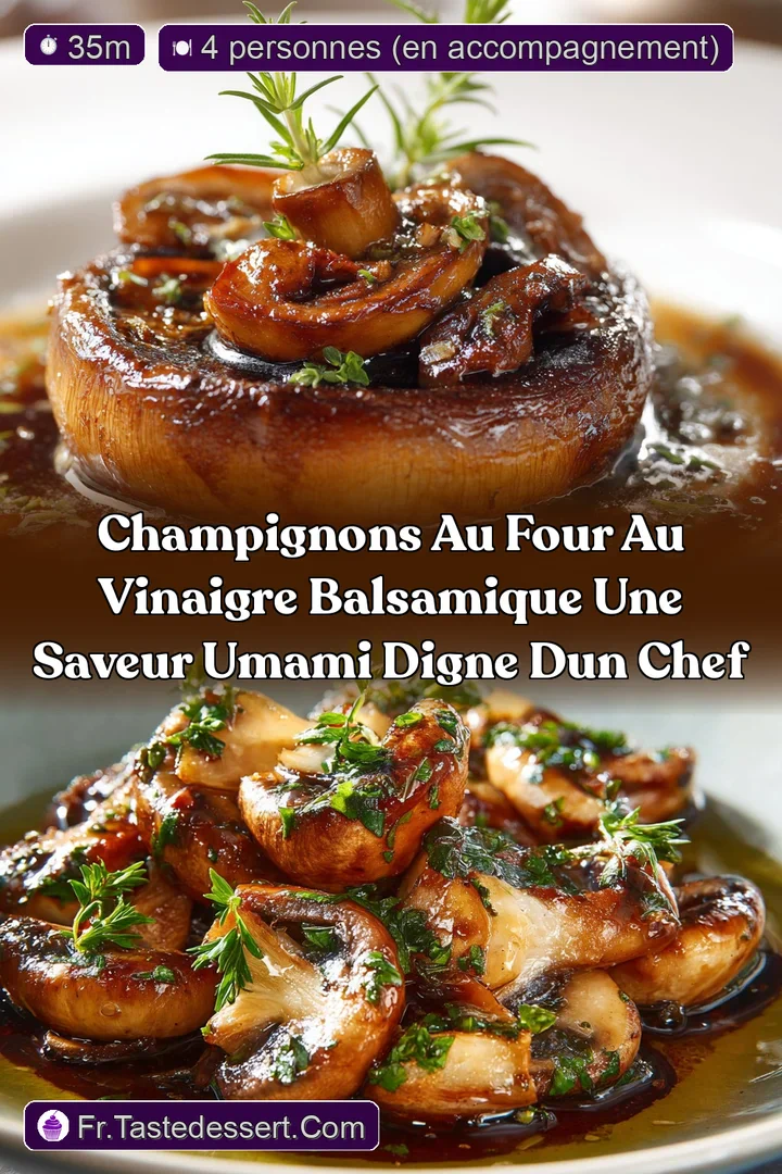 Champignons au four au vinaigre balsamique Une saveur Umami digne dun chef