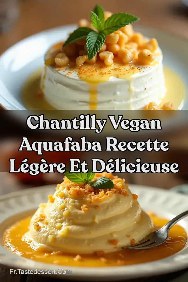 Chantilly vegan Aquafaba Recette l&eacute;g&egrave;re et d&eacute;licieuse