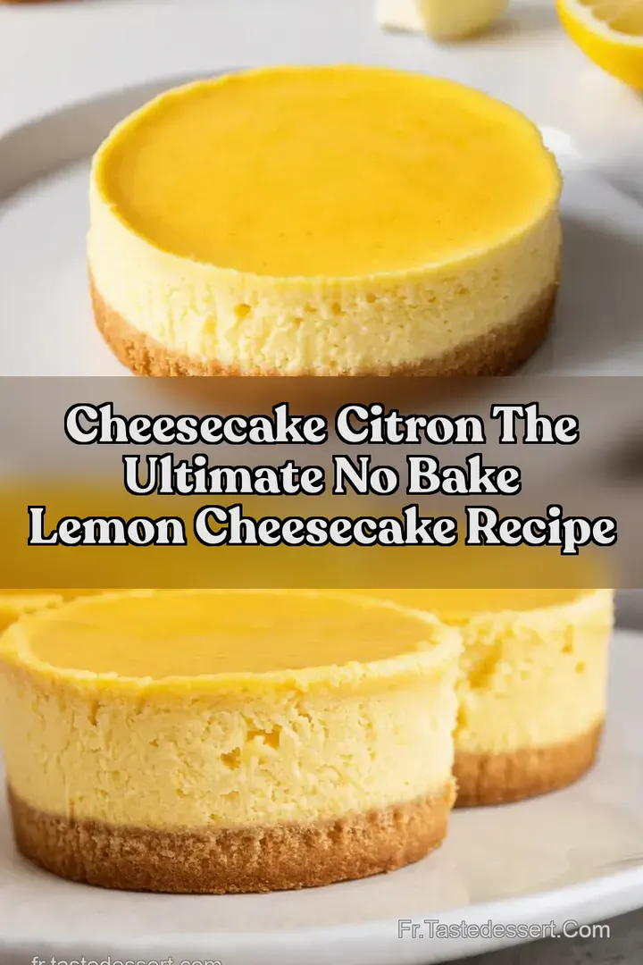 Cheesecake Citron The ULTIMATE No Bake Lemon Cheesecake Recipe