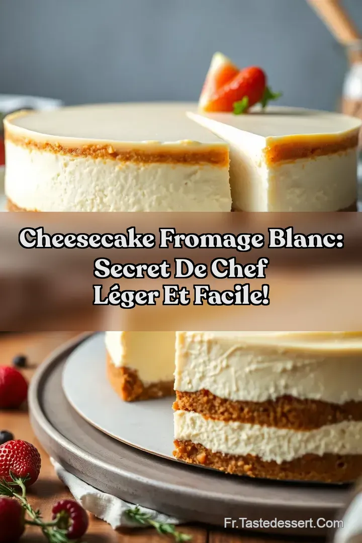 Cheesecake Fromage Blanc: Secret de Chef L&eacute;ger et Facile!
