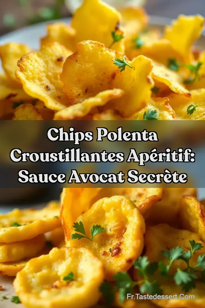 Chips Polenta Croustillantes Ap&eacute;ritif: Sauce Avocat Secr&egrave;te