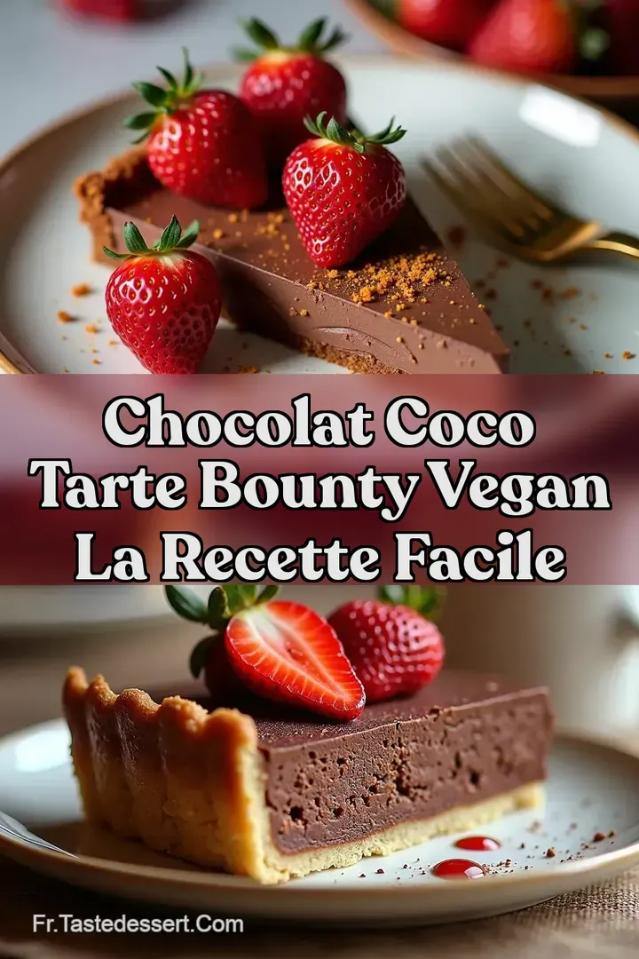 Chocolat Coco Tarte Bounty Vegan La Recette Facile