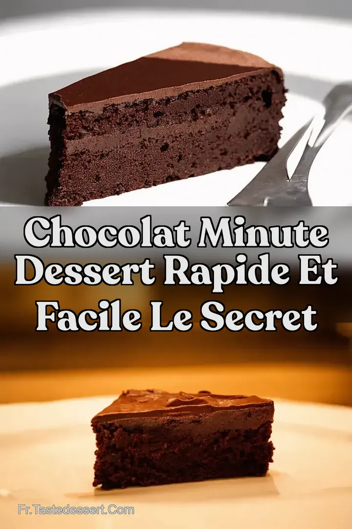 Chocolat Minute Dessert Rapide et Facile Le Secret