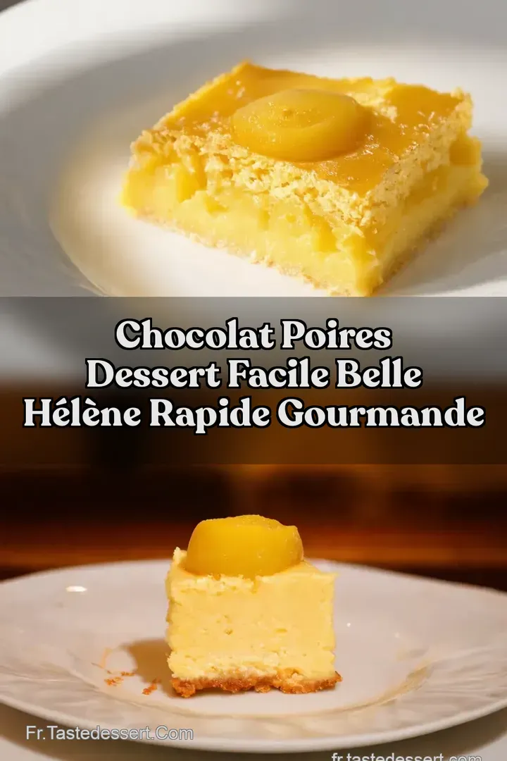 Chocolat Poires Dessert Facile Belle H&eacute;l&egrave;ne Rapide Gourmande