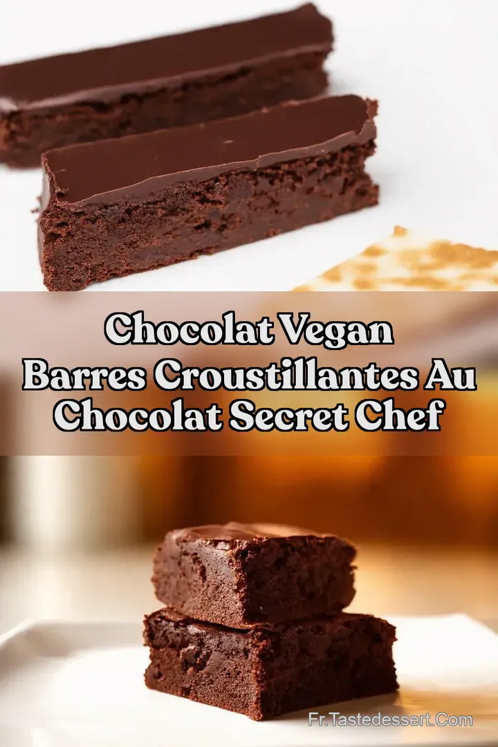 Chocolat Vegan Barres Croustillantes au Chocolat Secret Chef
