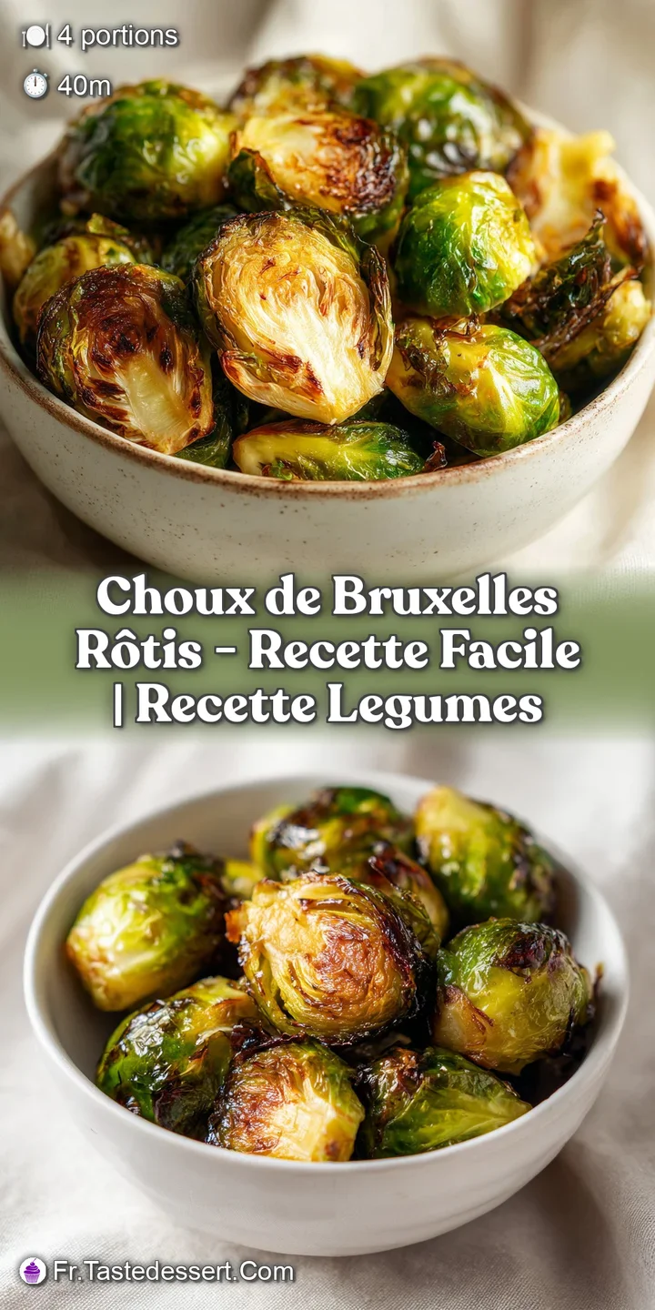 Close-up of tender, caramelized Brussels sprouts with slightly charred edges, showcasing their vibrant green hue.