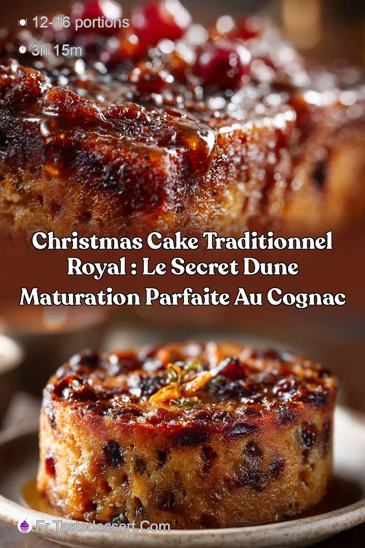 Christmas cake Traditionnel Royal : Le secret dune maturation parfaite au Cognac