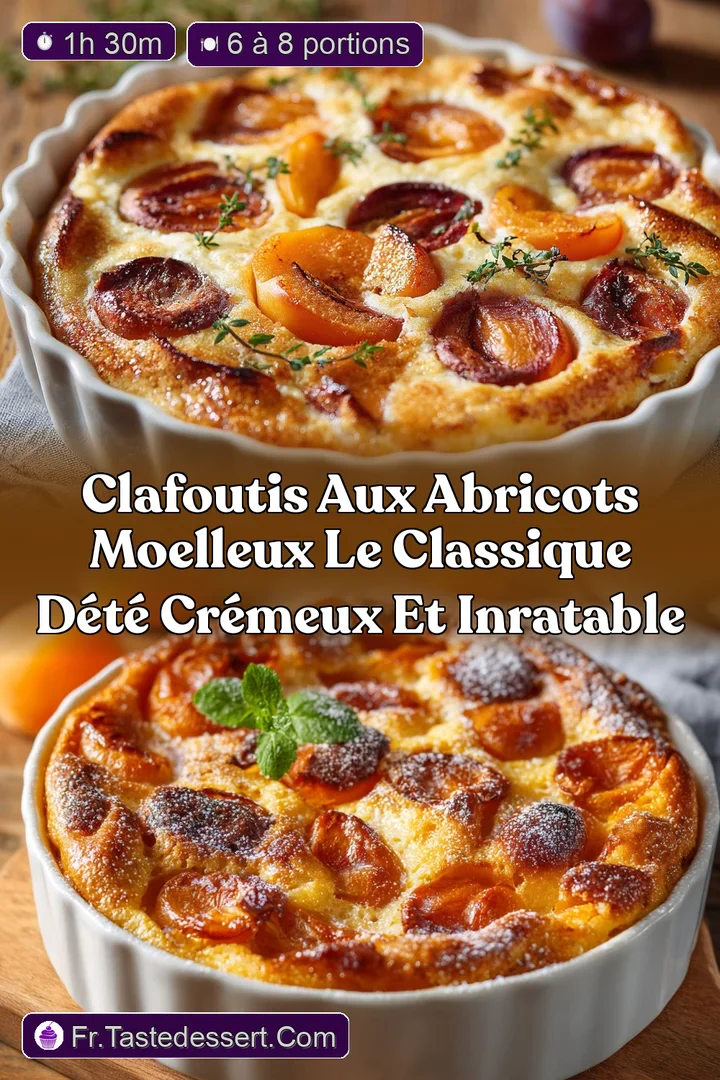 Clafoutis aux Abricots Moelleux Le classique d&eacute;t&eacute; cr&eacute;meux et inratable