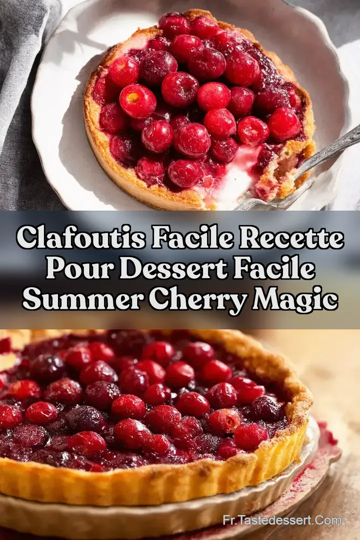 Clafoutis Facile recette pour dessert facile Summer Cherry Magic
