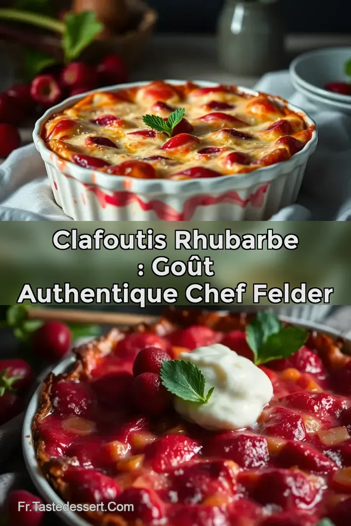 Clafoutis Rhubarbe : Go&ucirc;t Authentique Chef Felder