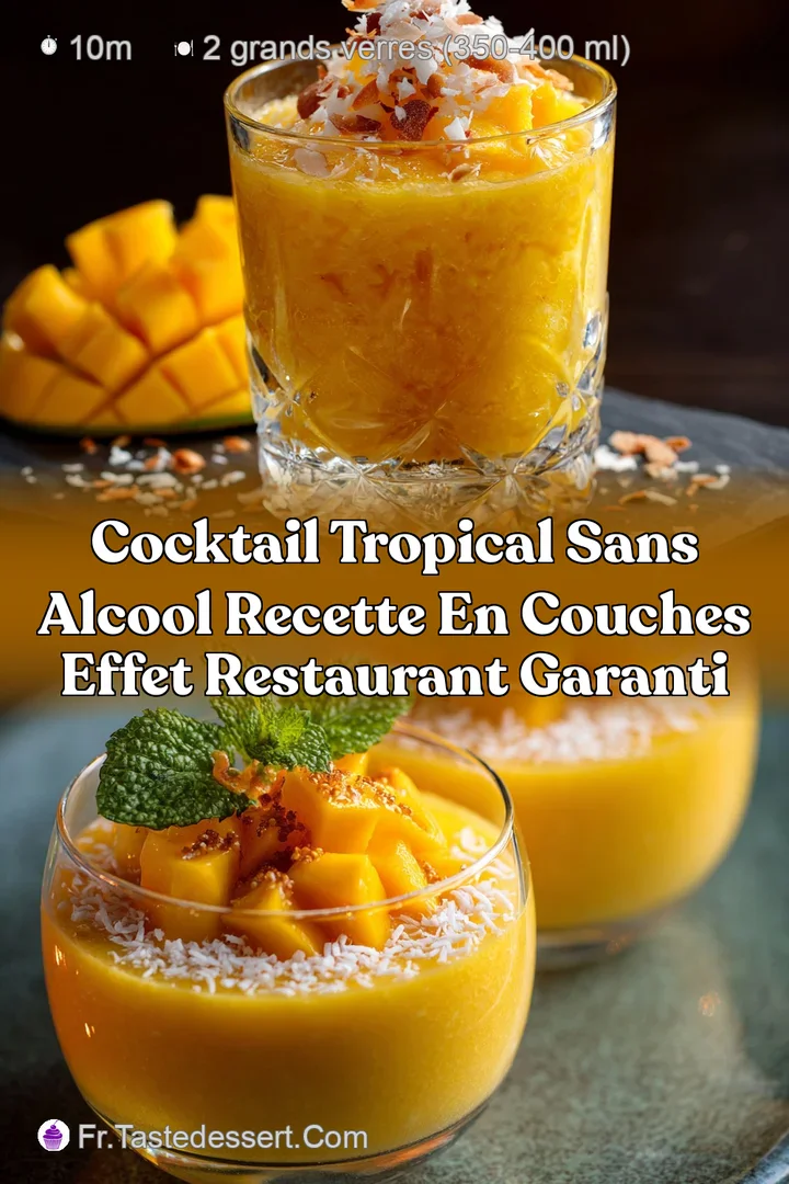 Cocktail Tropical Sans Alcool Recette en couches effet restaurant garanti