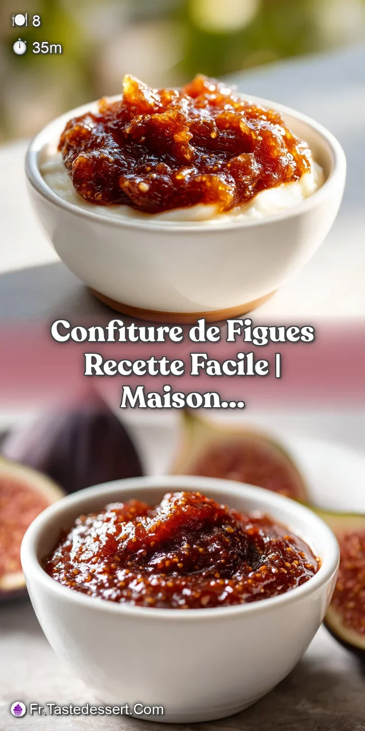 Close-up of shimmering, dark fig jam, its soft, chunky texture catching the light, with a few halved figs nearby.