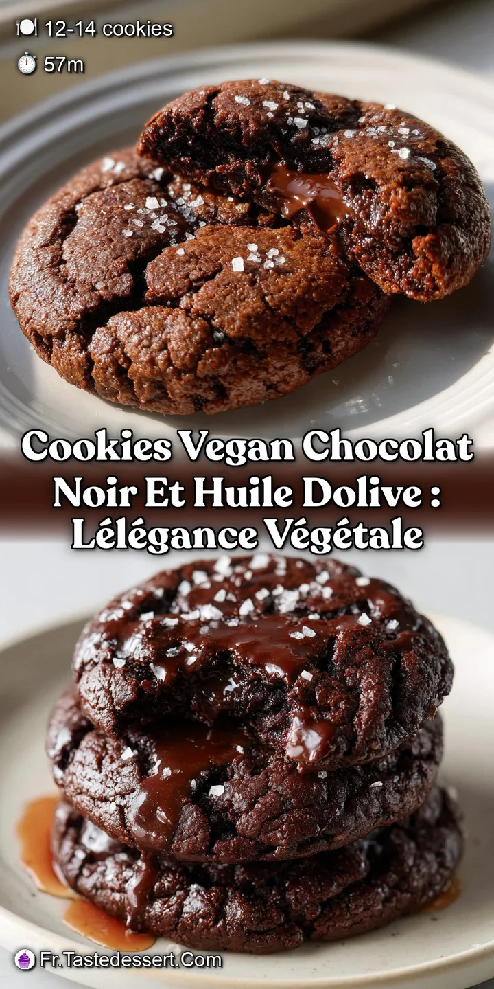 Cookies Vegan Chocolat Noir et Huile dOlive : L&Eacute;l&eacute;gance V&eacute;g&eacute;tale