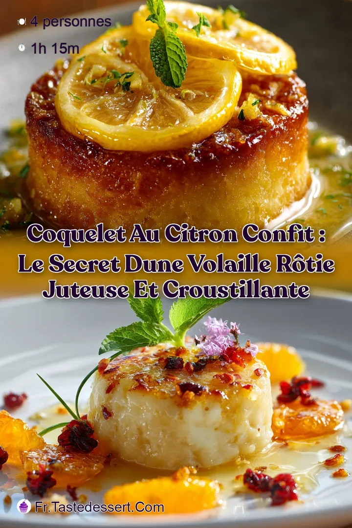 Coquelet au citron confit : Le secret dune volaille r&ocirc;tie juteuse et croustillante