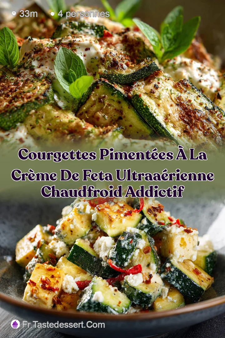 Courgettes piment&eacute;es &agrave; la cr&egrave;me de feta ultraa&eacute;rienne chaudfroid addictif