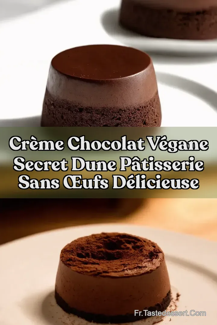 Cr&egrave;me Chocolat V&eacute;gane Secret dune P&acirc;tisserie Sans &OElig;ufs D&eacute;licieuse