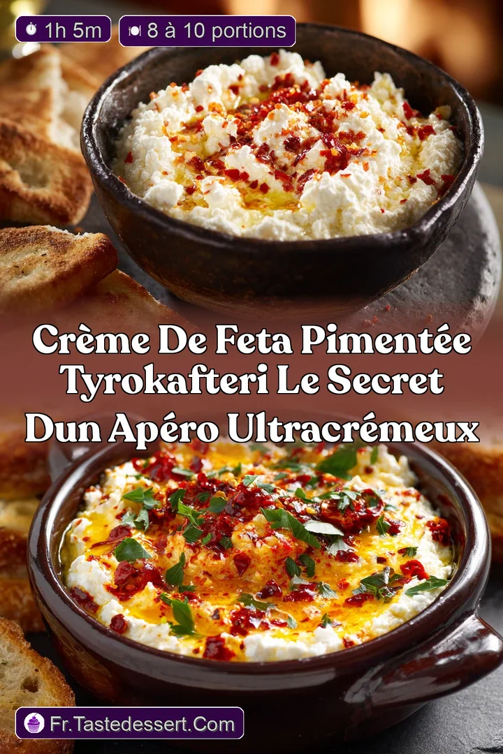 Cr&egrave;me de Feta Piment&eacute;e Tyrokafteri Le secret dun ap&eacute;ro ultracr&eacute;meux