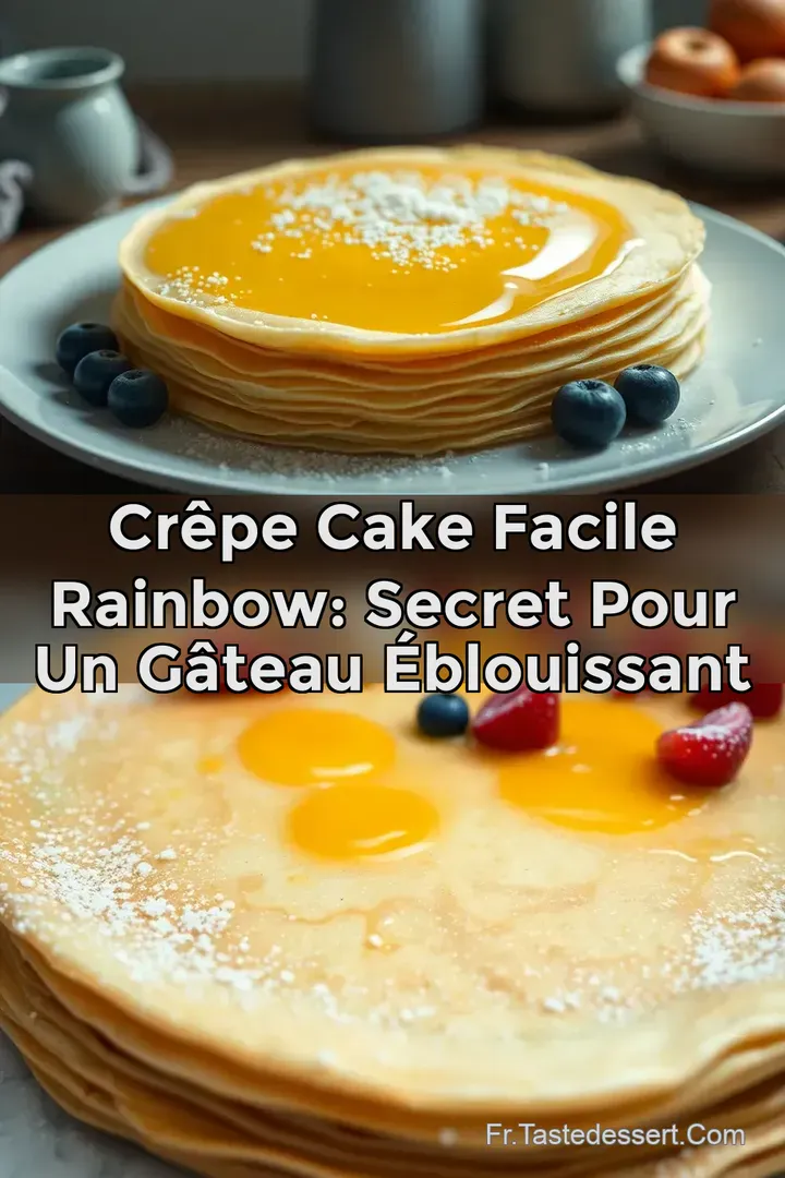 Cr&ecirc;pe Cake Facile Rainbow: Secret pour un G&acirc;teau &Eacute;blouissant