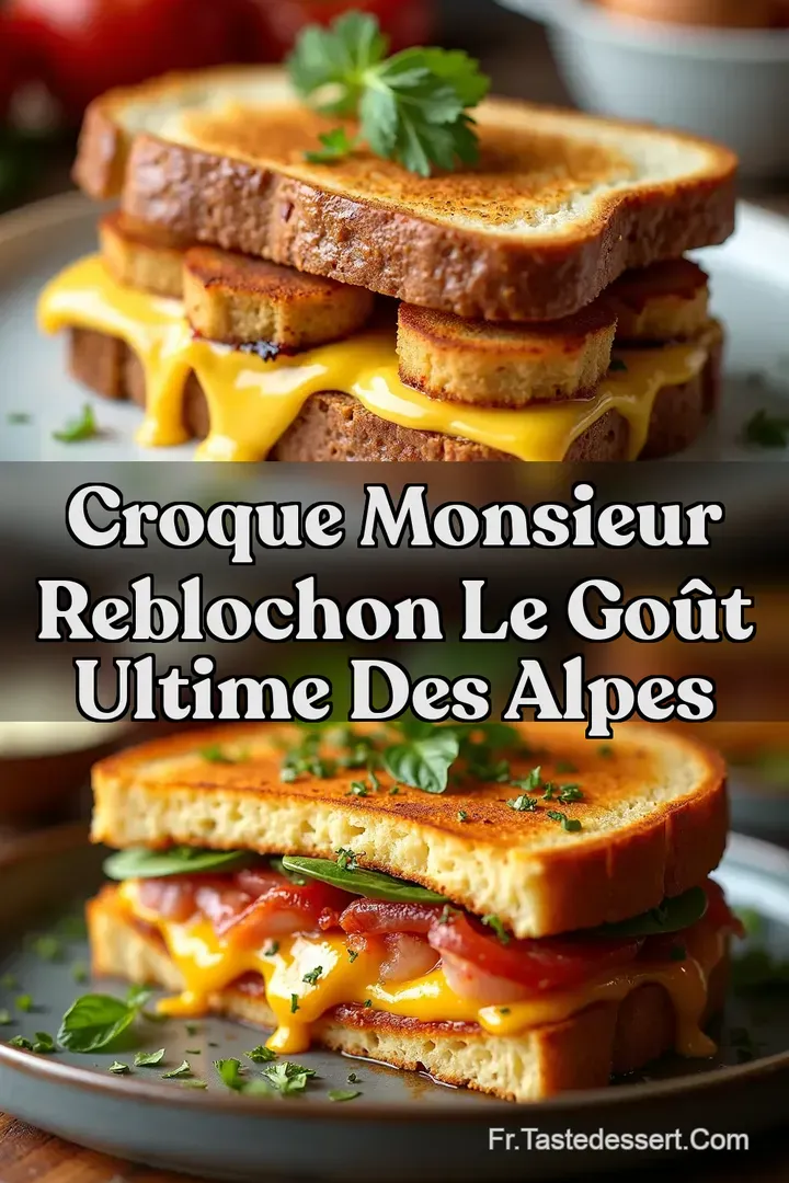 Croque Monsieur Reblochon Le Go&ucirc;t Ultime des Alpes