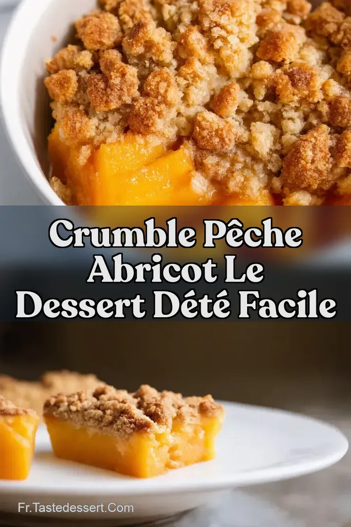 Crumble P&ecirc;che Abricot Le Dessert d&Eacute;t&eacute; Facile