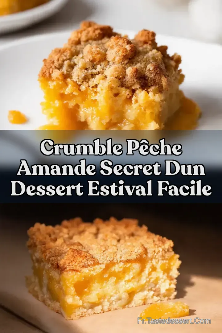 Crumble P&ecirc;che Amande Secret dUn Dessert Estival Facile