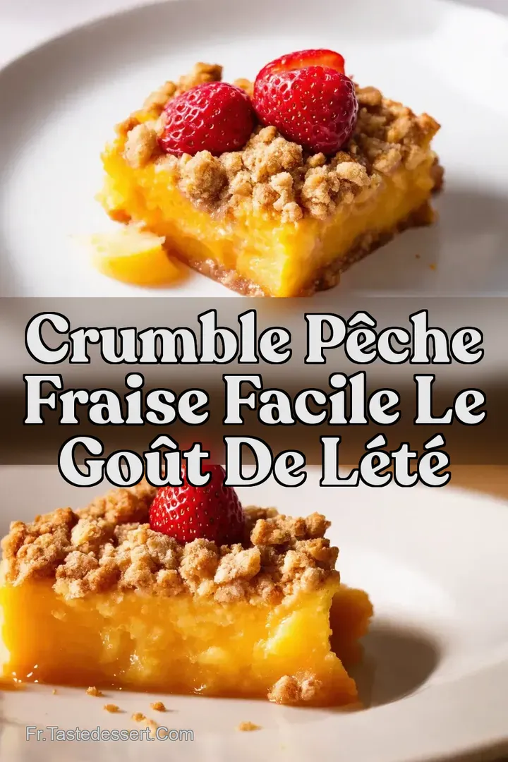 Crumble P&ecirc;che Fraise Facile Le Go&ucirc;t de l&Eacute;t&eacute;