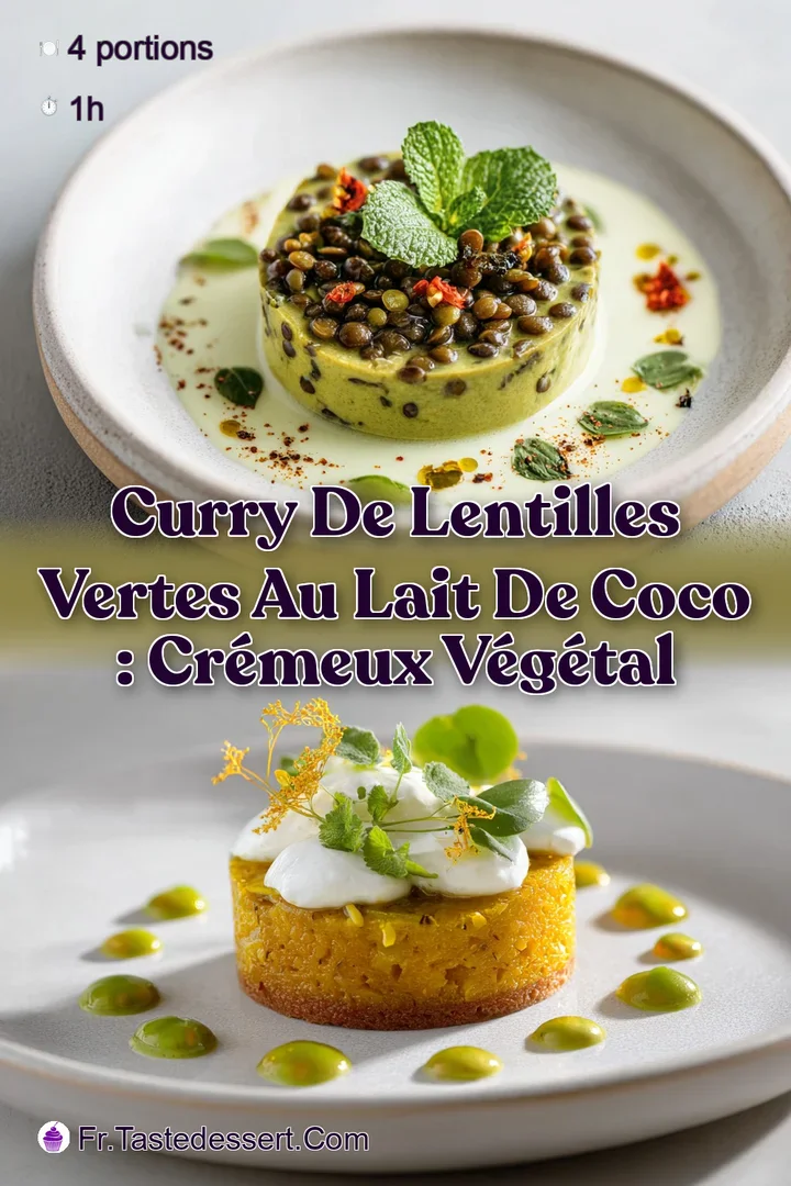 Curry de Lentilles Vertes au Lait de Coco : Cr&eacute;meux V&eacute;g&eacute;tal