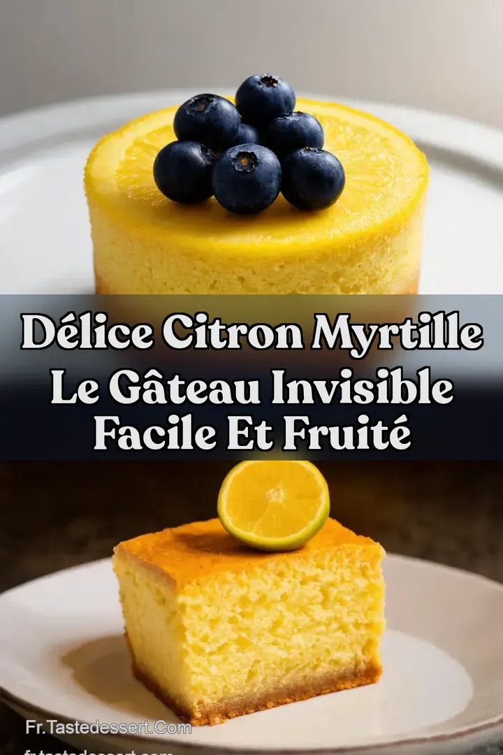 D&eacute;lice Citron Myrtille Le G&acirc;teau Invisible Facile et Fruit&eacute;