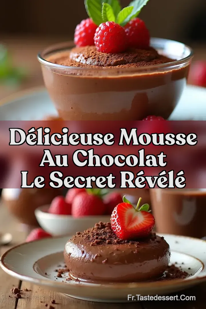 D&eacute;licieuse Mousse Au Chocolat Le Secret R&eacute;v&eacute;l&eacute;