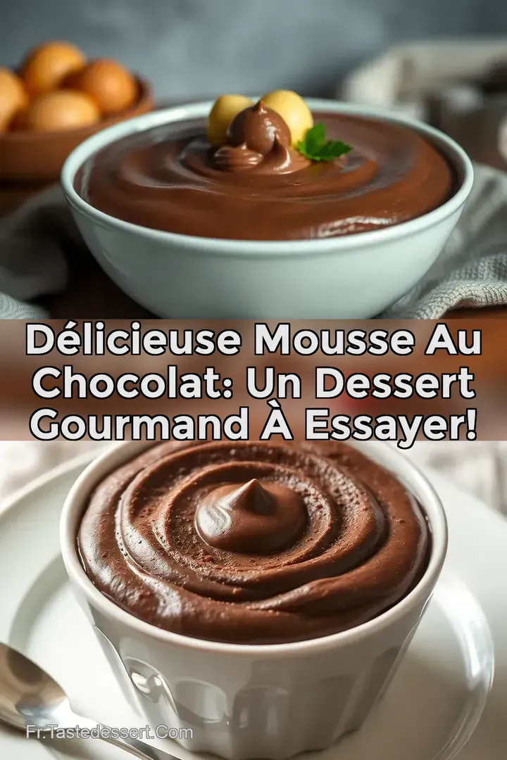 D&eacute;licieuse Mousse au Chocolat: Un Dessert Gourmand &agrave; Essayer!