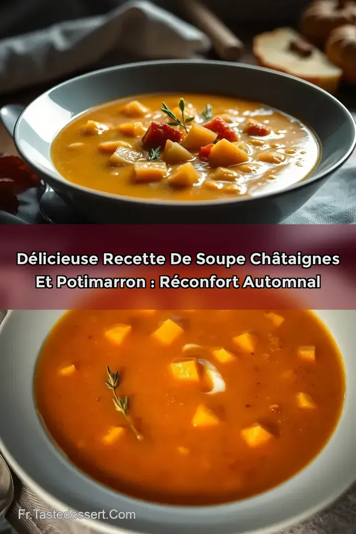 D&eacute;licieuse recette de Soupe Ch&acirc;taignes et Potimarron : R&eacute;confort Automnal