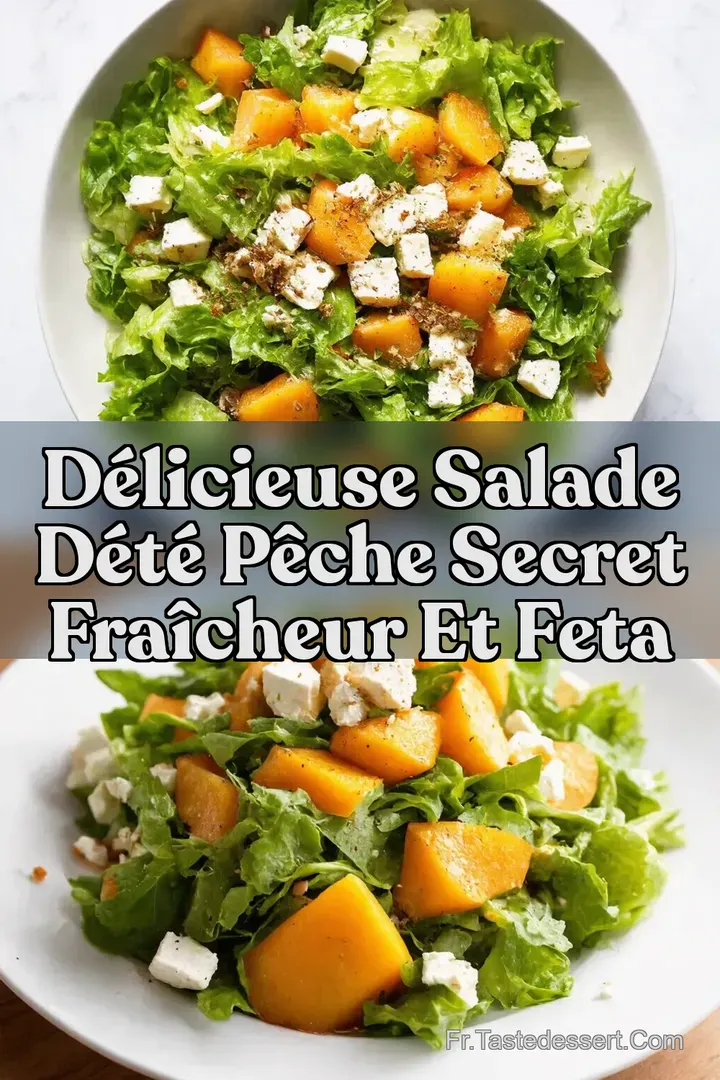 D&eacute;licieuse Salade d&Eacute;t&eacute; P&ecirc;che Secret Fra&icirc;cheur et Feta