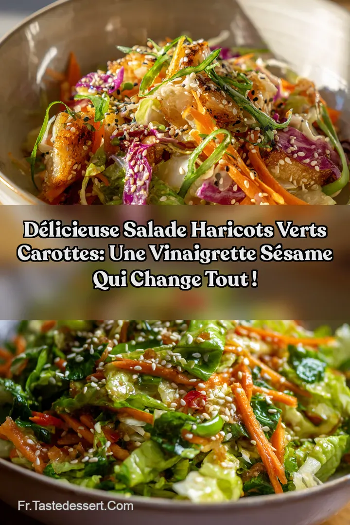 D&eacute;licieuse Salade Haricots Verts Carottes: Une Vinaigrette S&eacute;same Qui Change Tout !