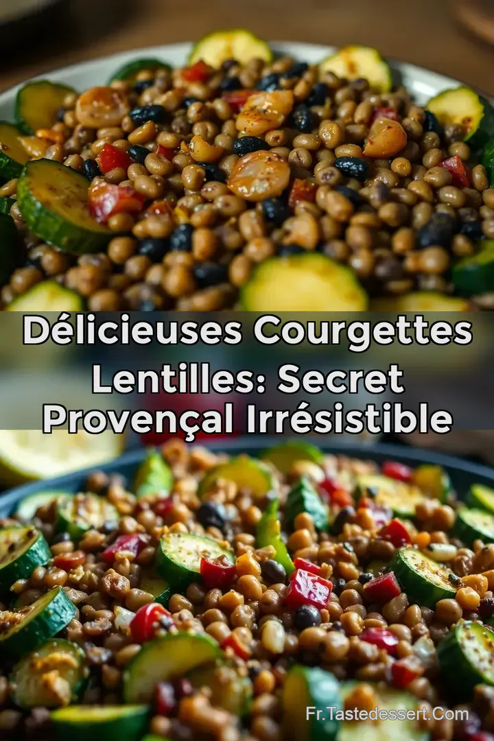 D&eacute;licieuses Courgettes Lentilles: Secret Proven&ccedil;al Irr&eacute;sistible