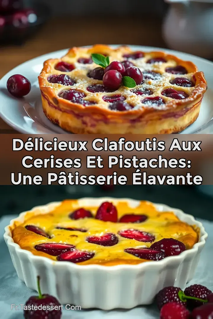 D&eacute;licieux Clafoutis aux Cerises et Pistaches: Une P&acirc;tisserie &Eacute;lavante