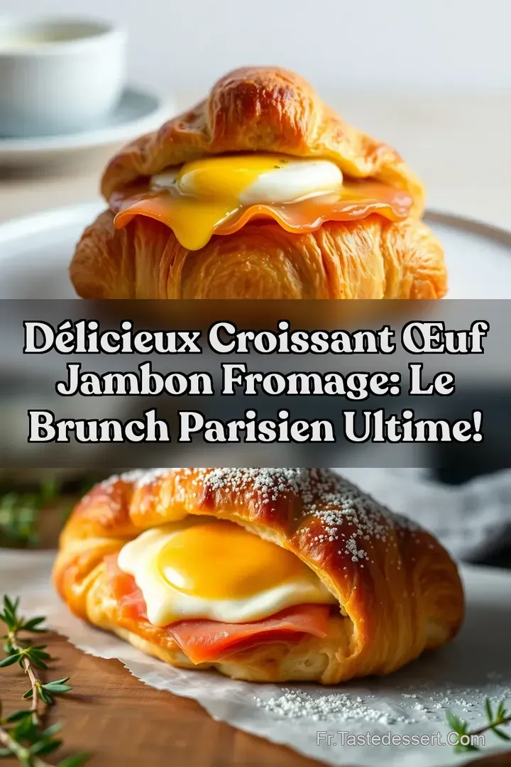 D&eacute;licieux Croissant &OElig;uf Jambon Fromage: Le Brunch Parisien Ultime!