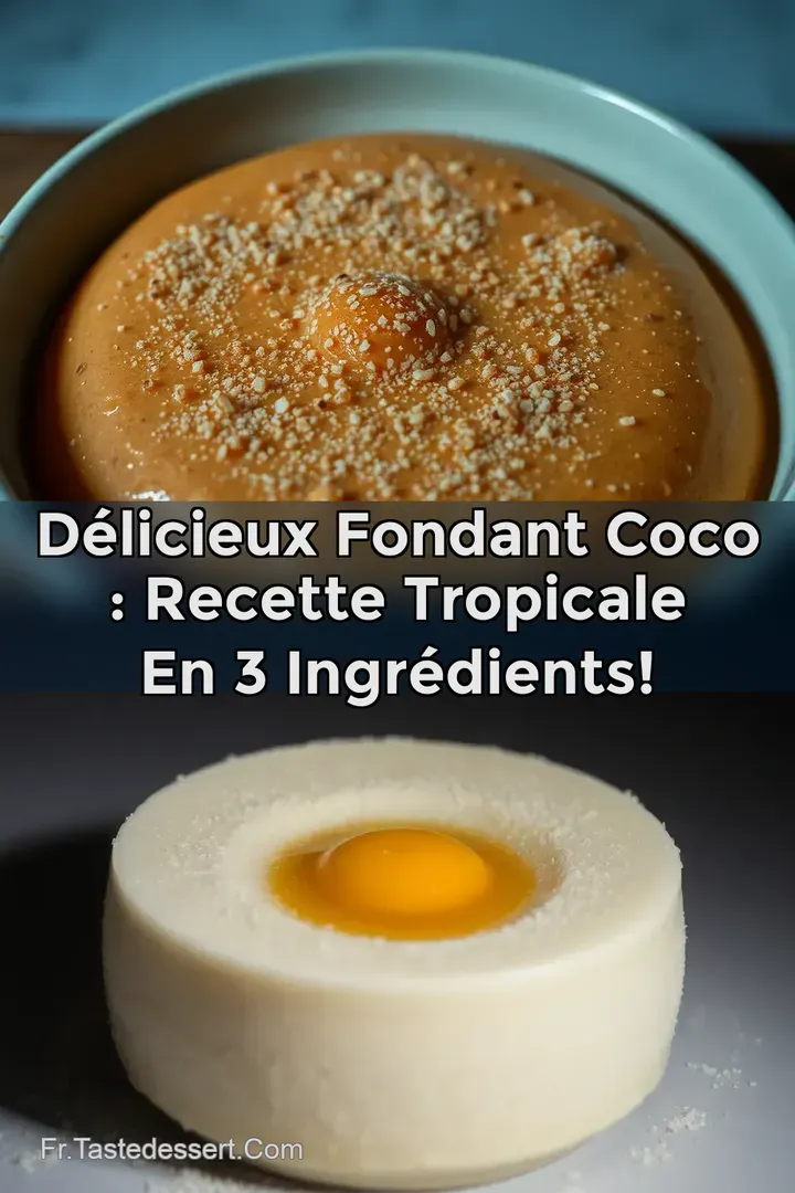 D&eacute;licieux Fondant Coco : Recette Tropicale en 3 Ingr&eacute;dients!