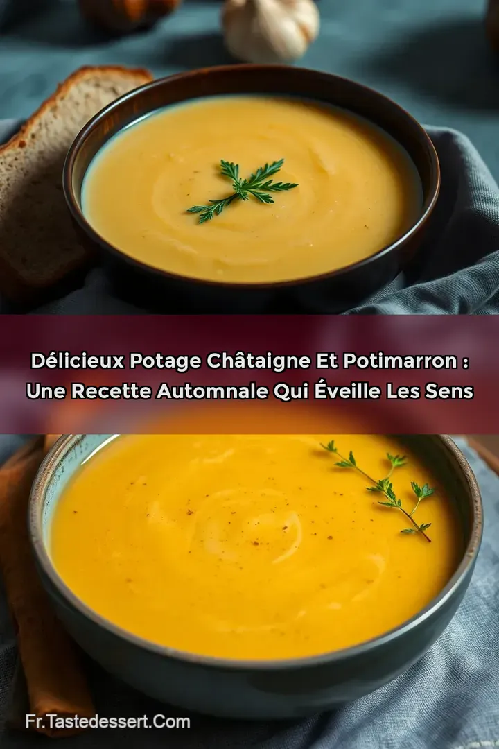 D&eacute;licieux Potage Ch&acirc;taigne et Potimarron : Une Recette Automnale qui &Eacute;veille les Sens